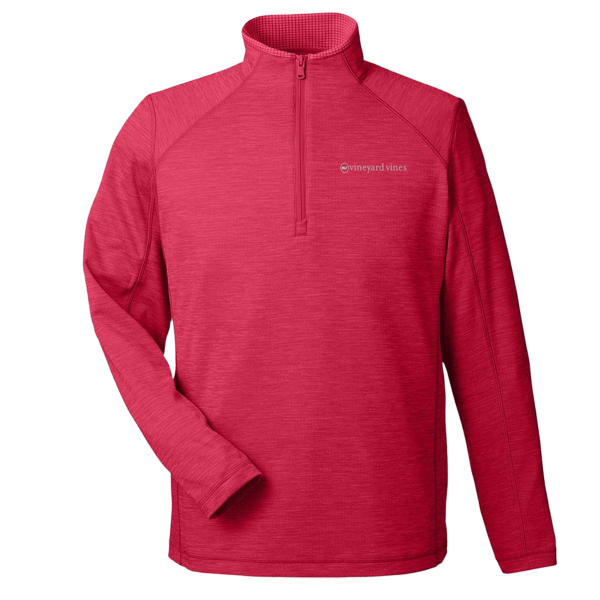 vineyard vines Men's Sankaty Quarter-Zip Pullover, Collegiate Red, Front view