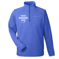 vineyard vines Men's Sankaty Quarter-Zip Pullover, Collegiate Royal, Front view, Mockup