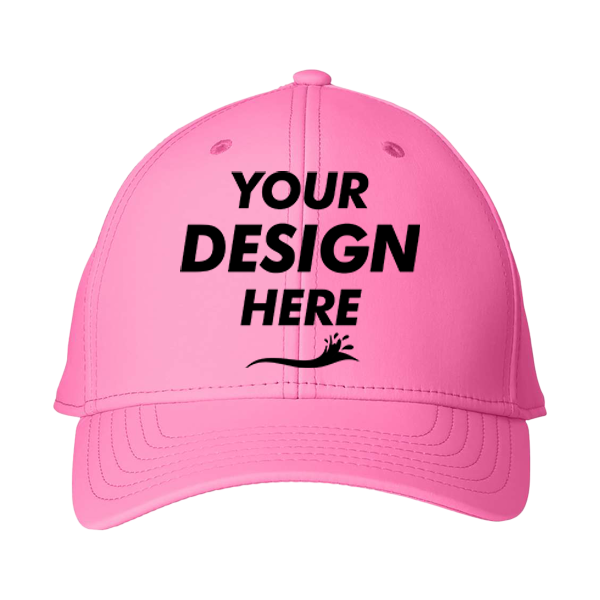 vineyard vines Performance Baseball Cap, Flamingo, Front view, Mockup