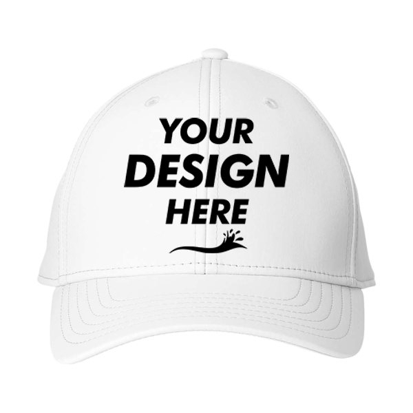 vineyard vines Performance Baseball Cap, White Cap, Front view, Mockup