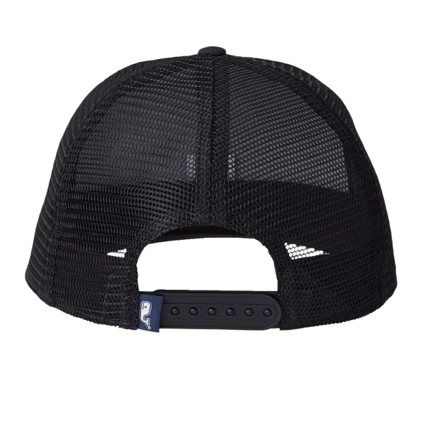vineyard vines Performance Trucker Cap, Black Camo / Black, Back view