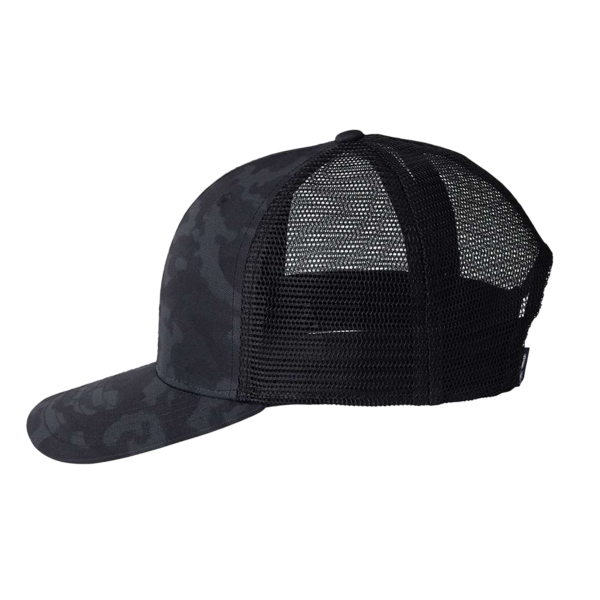 vineyard vines Performance Trucker Cap, Black Camo / Black, Left Side view