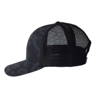 vineyard vines Performance Trucker Cap, Black Camo / Black, Left Side view