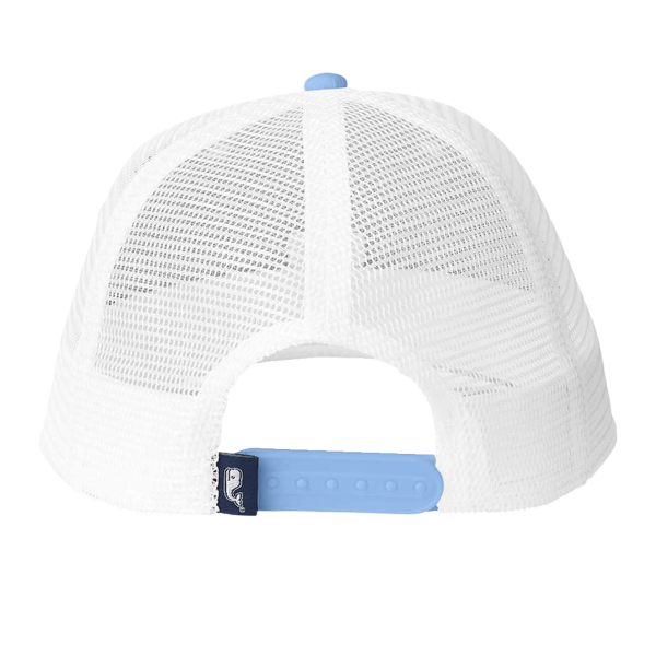 vineyard vines Performance Trucker Cap, Jake Blue / Jake Blue, Back view