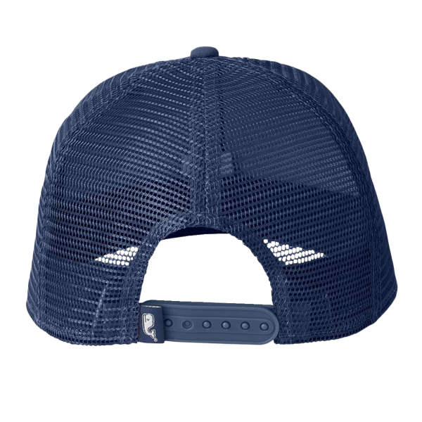 vineyard vines Performance Trucker Cap, Vineyard Navy / Grey, Back view