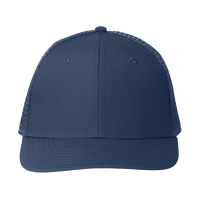 vineyard vines Performance Trucker Cap, Vineyard Navy / Grey, Front view