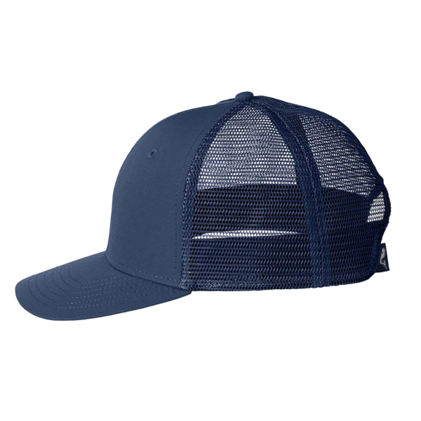 vineyard vines Performance Trucker Cap, Vineyard Navy / Grey, Left Side view