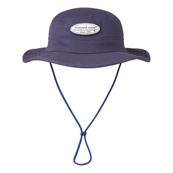 vineyard vines Surf Patch Canvas Bucket Hat, Vineyard Navy, Front view