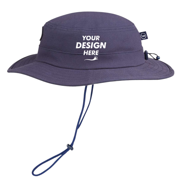 vineyard vines Surf Patch Canvas Bucket Hat, Vineyard Navy, Left Side view, Mockup