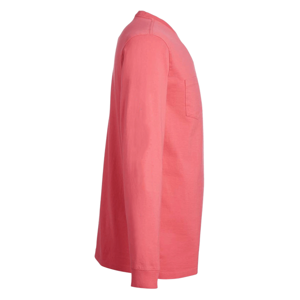 vineyard vines Unisex Long Sleeve Pocket T-Shirt, Jetty Red / Blue Blazer, Right Sleeve view