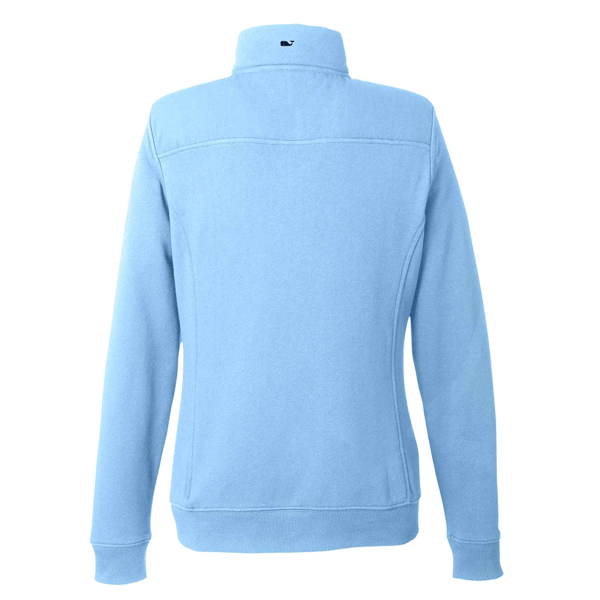 vineyard vines Women’s Collegiate Shep Quarter-Zip Sweatshirt, Jake Blue, Back view