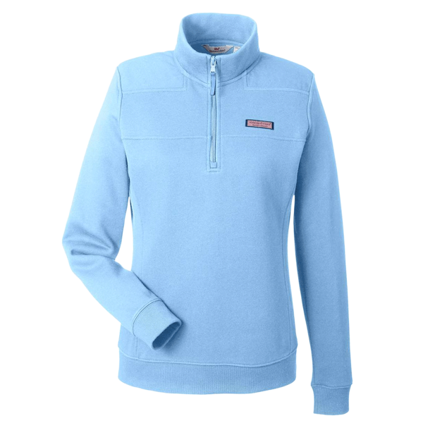 vineyard vines Women’s Collegiate Shep Quarter-Zip Sweatshirt, Jake Blue, Front view