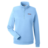 vineyard vines Women’s Collegiate Shep Quarter-Zip Sweatshirt, Jake Blue, Front view