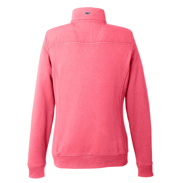 vineyard vines Women’s Collegiate Shep Quarter-Zip Sweatshirt, Jetty Red, Back view