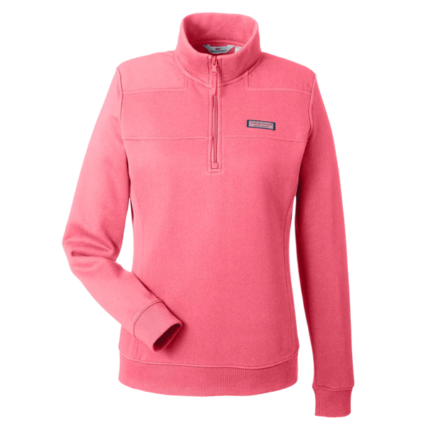 vineyard vines Women’s Collegiate Shep Quarter-Zip Sweatshirt, Jetty Red, Front view