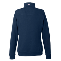 vineyard vines Women’s Collegiate Shep Quarter-Zip Sweatshirt, Vineyard Navy, Back view