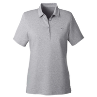 vineyard vines Women's Edgartown Pique Polo, Barracuda, Front view
