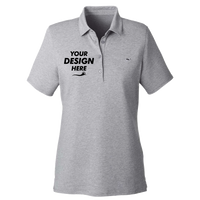 vineyard vines Women's Edgartown Pique Polo, Barracuda, Front view, Mockup