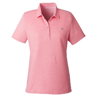 vineyard vines Women's Edgartown Pique Polo, Lobster Reef, Front view