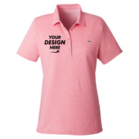 vineyard vines Women's Edgartown Pique Polo, Lobster Reef, Front view, Mockup