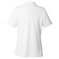 vineyard vines Women's Edgartown Pique Polo, White Cap, Back view