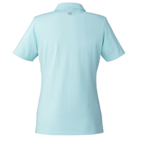 vineyard vines Women's Fanshell Polo, Crystal Blue / Crystal Blue, Back view