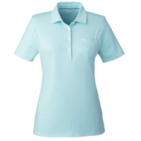 vineyard vines Women's Fanshell Polo, Crystal Blue / Crystal Blue, Front view