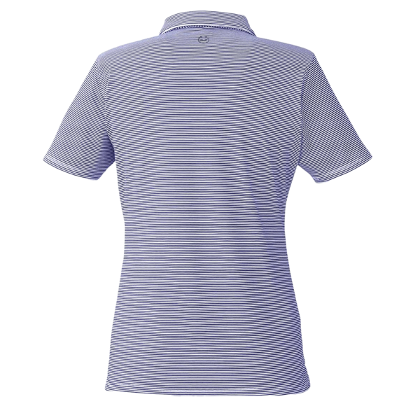 vineyard vines Women's Fanshell Polo, Deep Bay / White Cap, Back view