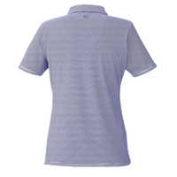 vineyard vines Women's Fanshell Polo, Deep Bay / White Cap, Back view