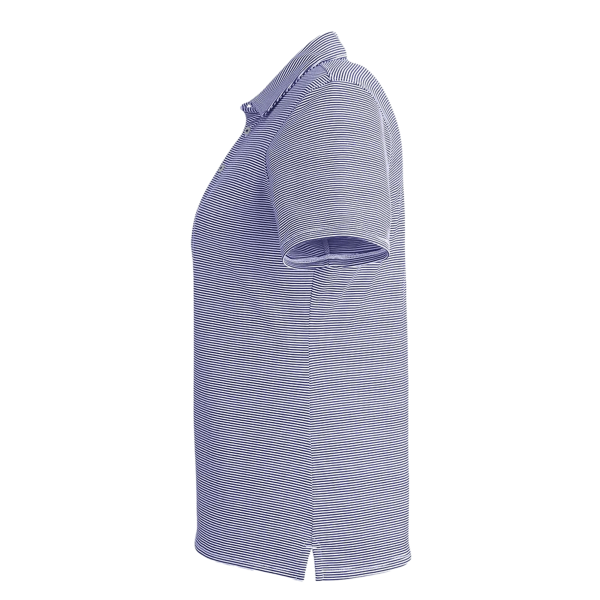 vineyard vines Women's Fanshell Polo, Deep Bay / White Cap, Left Sleeve view