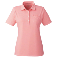 vineyard vines Women's Fanshell Polo, White Cap / Fiery Coral, Front view