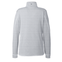 vineyard vines Women's Microstripe Sankaty Half-Zip Pullover, Heather Grey, Back view