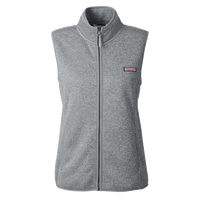 vineyard vines Women's Mountain Sweater Fleece Vest, Grey Heather, Front view