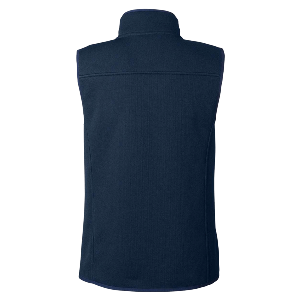 vineyard vines Women's Mountain Sweater Fleece Vest, Vineyard Navy, Back view