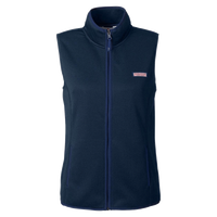 vineyard vines Women's Mountain Sweater Fleece Vest, Vineyard Navy, Front view