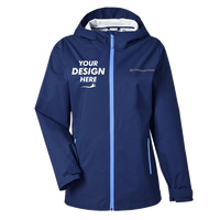 vineyard vines Women's Rain Shell Jacket, Deep Bay, Front view, Mockup